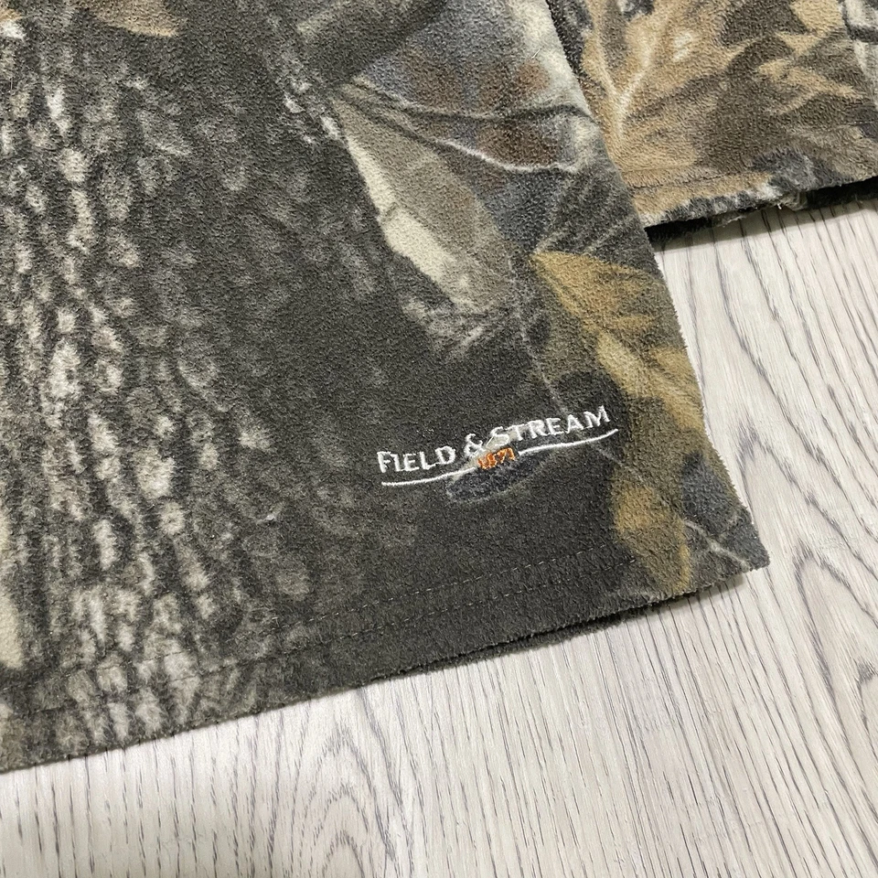 Field & Stream Camo Fleece Jacket Adult XL Realtree Camouflage Sweatshirt Men - Image 3 of 4
