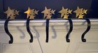 Vintage 1997 DII Brass Mantle Christmas Stocking Hangers Set of 5 NWT