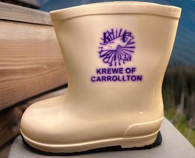 Mardi Gras Krewe Of Carrollton White Shrimp Boot