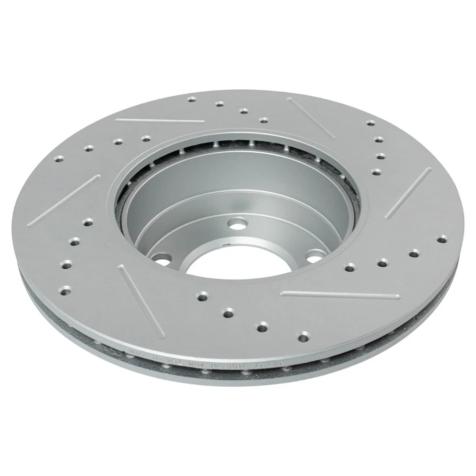 Kit de pastillas delanteras y traseras de cerámica y recubiertas de zinc ranuradas perforadas con rotor de freno Foto 4 de 4