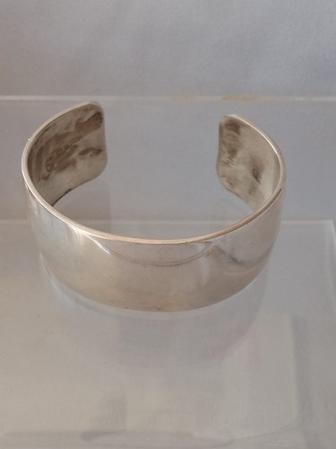 Heavy STERLING SILVER WIDE CUFF BRACELET MARKED 925 & w ORIGINAL TAG - Picture 2 of 23
