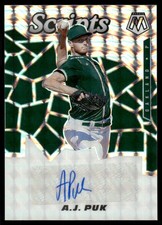 2021 Panini Mosaic Scripts #100 A.J. Puk Auto - BB