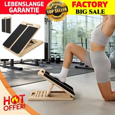 Wadendehner Schrägbrett Holz Slant Board mit 5 Winkeln Mobility Balance Board DE