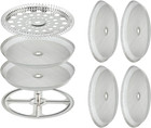 8-Piece French Press Replacement Set Stainless Steel Screens Spiral & Cross Disc