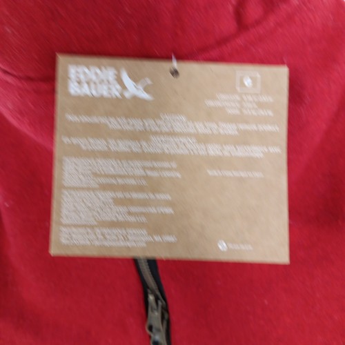 Eddie Bauer Dog Coat LARGE Dark Red Black White Plaid Flannel Lined Jacket Vest - Picture 6 of 13