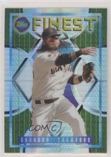 2022 Topps Finest Flashbacks Prism Refractor 35/35 Brandon Crawford #148 14sd
