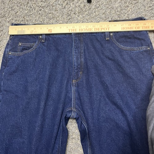 Red Head Lined Jeans Men’s 42x34 (actual 40x32) Blue Denim Workwear Winter - Picture 8 of 11