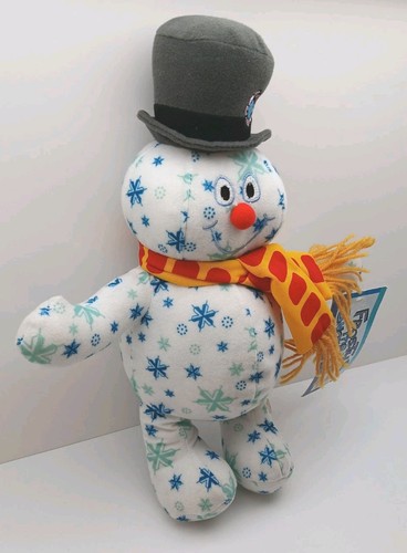 Neu mit Etikett Toy Factory Frosty der Schneemann gelber Schal 14 Zoll Plüschtier Stofftier Weihnachten  - Bild 3 von 9
