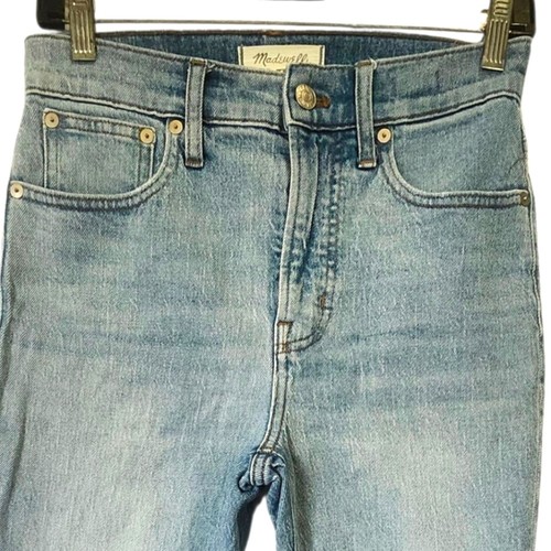 MADEWELL The Perfect Vintage Crop Jean Size 25 Light Wash Frayed Hem - Picture 5 of 13