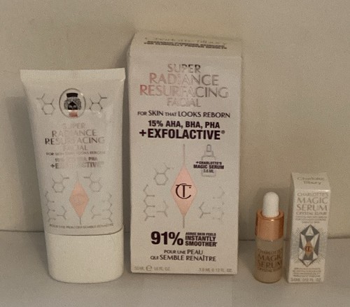 Charlotte Tilbury Super Radiance Resurfacing Facial 50ml & Magic Cream 36ml NEW - Picture 1 of 5