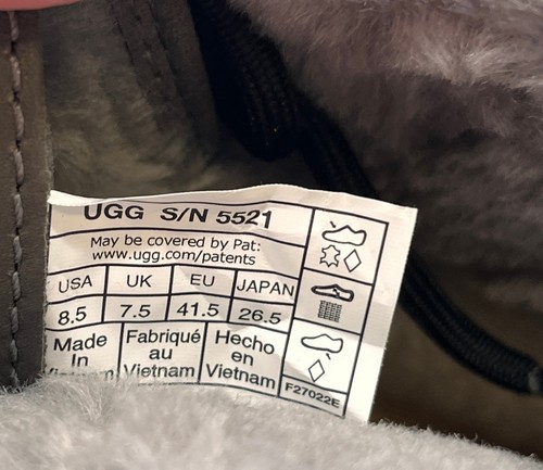 Botas de Invierno UGG Butte Talla 8.5 Impermeables Cuero Forrado en Piel Suela Vibram - Imagen 16 de 17