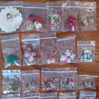 Lot of 30 UNUSED Vintage Christmas Holiday Pierced Earrings Whimsy Santas Bells — photo 3