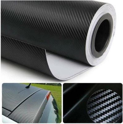 3D Black Carbon Fiber Vinyl Wrap Roll 12''x60'' Twill Weave Car DIY Decal