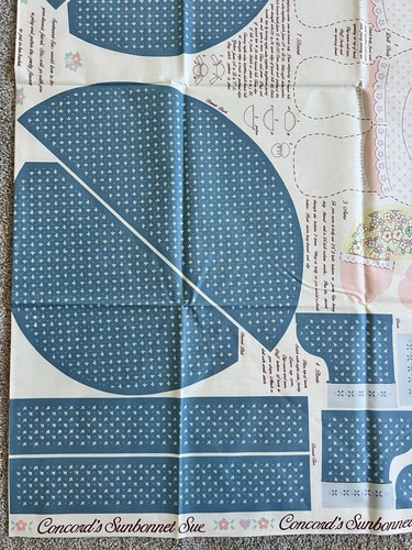 Concord Sunbonnet Sue Muñeca Ropa Preimpresa Corte Coser Tela Panel Joan Kessler - Imagen 3 de 5