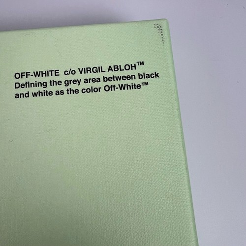 Off-White Fett Zitat Karten Halter Schwarz & Weiß "Für Karten" Leder Neu in Box - Bild 7 von 13