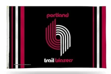 Portland Trail Blazers Premium 3x5 Feet Flag Banner, Retro Logo, Metal...
