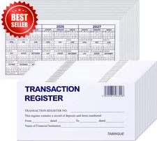 24 Pack Checkbook Register Ledger Book Personal Transaction Easy Read US