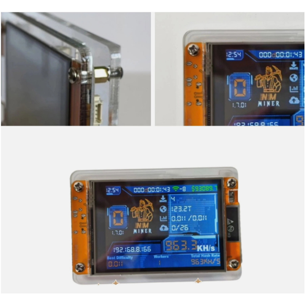 NMMiner 2.8 inch 1000K Hashrate BTC Solo LotteryCrypto Bitcoin Miner Solo  Mini4L | eBay