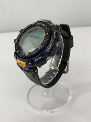 Casio Protrek/Quartz Watch/Digital/Lubber-/Blk/Ss/Prg-40/ | eBay