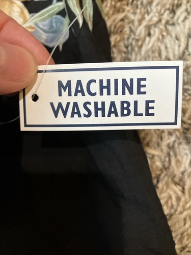 Basic Editions Hawaiian Shirt Mens Medium Black Floral Short Sleeve Button Up - Picture 9 of 13