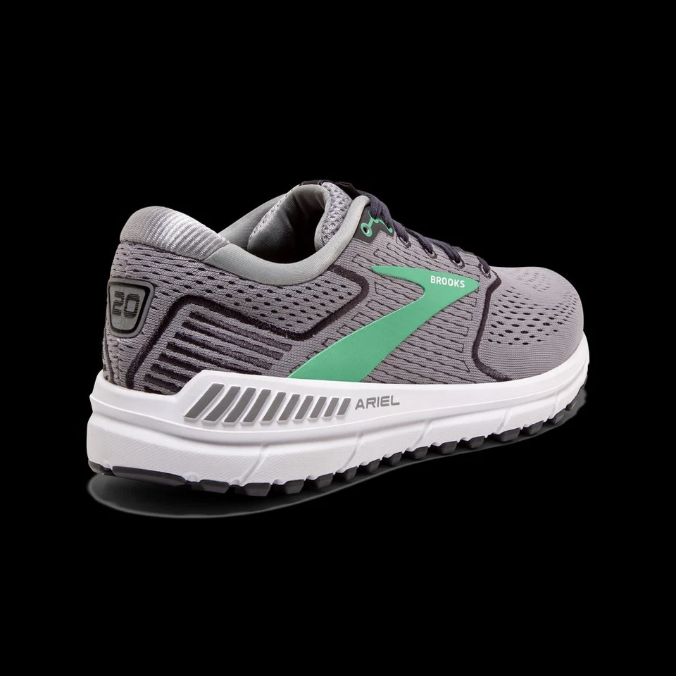 Zapatos para correr Brooks Ariel 20 para mujer talla 7 aleación/perla ennegrecida/verde ancho/D Foto 2 de 4