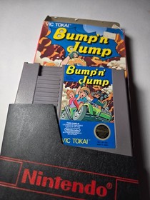 1988 NINTENDO NES VIC TOKAI BUMP 'N' JUMP CIB W/ BOX CART MANUAL TESTED WORKS