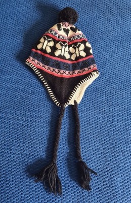 Vintage Bommelmütze im peruanischen Stil 100 % Acryl KEIN GRÖßENETIKETT