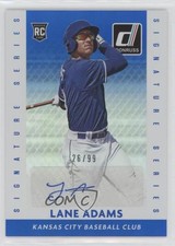 2015 Panini Donruss Signature Series Blue 26/99 Lane Adams #14 Auto ca0