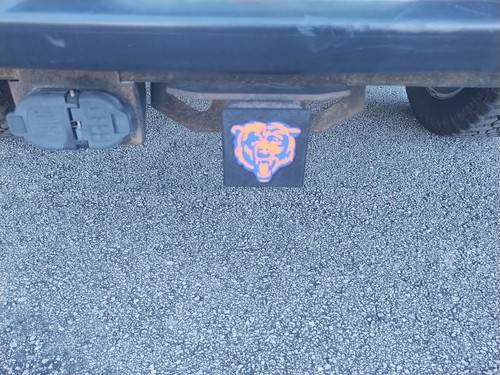 Chicago Bears Style Plastic Trailer Hitch Cover 2in Receivers UV Rated Textured - Bild 7 von 8