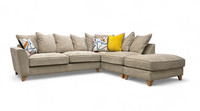 Furniture Village 'Legend' Corner Sofa Right Hand Beige Fabric RRP £1800 NEW