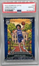 JARED MCCAIN 2024 PANINI DONRUSS OPTIC DOWNTOWN #28 ROOKIE PSA 10