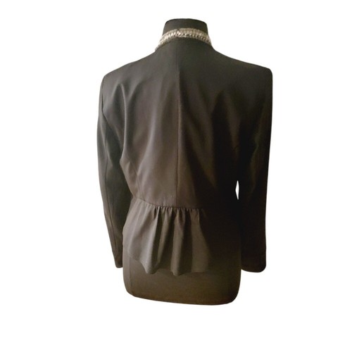 INC International Concepts Jacket XL Black Gothic Military Style Mock Collar - Picture 2 of 13