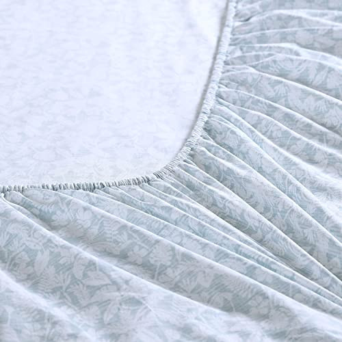- Sheets, Cotton Percale Bedding Set, Crisp & Cool, Stylish King Koya Bay Blue - Picture 6 of 7