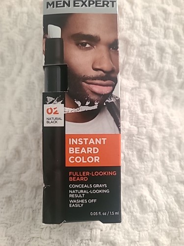 L'Oreal Men Expert Instant Beard Color #02 Natural Black Damaged Box Sealed/ New - Picture 3 of 15