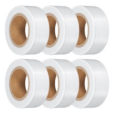 10Pack Flourescent White Flagging Tape, 1" x 100 ft PVC Neon Ribbon