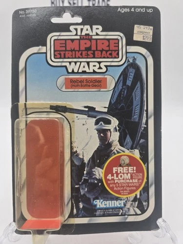 1982 Star Wars ESB REBEL SOLDIER HOTH Card Back Only W/Attached Bubble /FOOTER