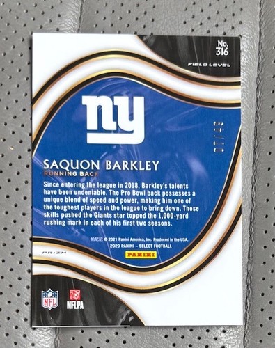 2020 Panini Select Saquan Barkley Red Disco Field Level /49! - Picture 2 of 2
