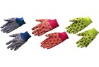  JustForKids Garden Gloves, Soft Cotton Kids Work Gloves with Knit Wrist, 