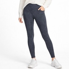 White House Black Market Faux Suede Gray RunWay Leggings Size 0
