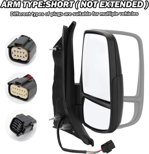 Passenger Side Mirror,Mirror Right Side, 3 Pins-Without Indicator  - Picture 6 of 9