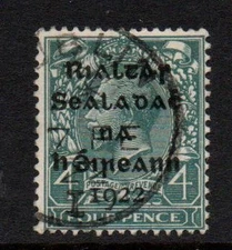 Ireland 1922 4d grey-green Dollard Printing Fine Used Dublin Cancel SG6 Cat £27