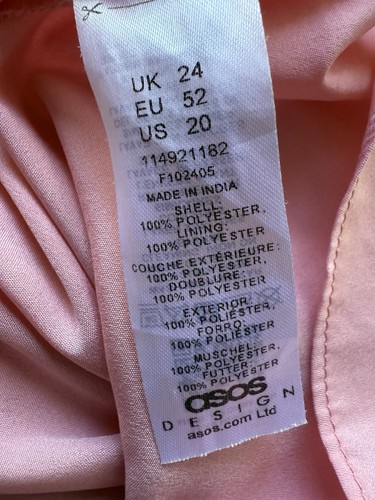 Asos Curve Chiffon-Minikleid geblümt rosa, Übergröße 20 - Bild 12 von 13