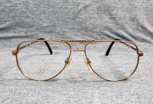 Vintage Nikon EB603 Aviator Eyeglass Frames Golden-Copper Japan NO LENSES - Picture 3 of 15