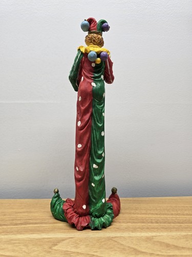 Estatuilla de payaso malabarista de cerámica delgada alta de colección de 10" de alto - Imagen 4 de 8