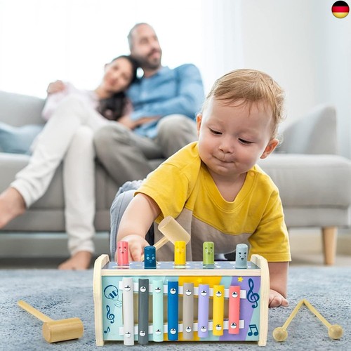 Fajiabao Motorikspielzeug Montessori Spielzeug ab 1 Jahr Holzspielzeug 1 Jahr - Bild 2 von 9