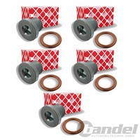 5X febi bilstein ÖLablassschraube MIT Dichtring 10Mm Innensechskant ÖLwanne ÖLwe
