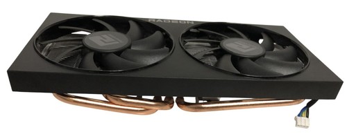 Gruppo ventola raffreddamento Powercolor Radeon RX 6600 XT con dissipatore per ricambi - Foto 2 di 5