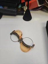 Earrings Pierced Wire Hoop rhinestones Acrylic Stone Goldtone