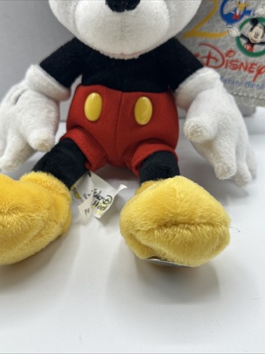 Vintage Pie-Eye Mickey Mouse Plush 8" Collectible Millennium Disney World w/ tag - Picture 4 of 11