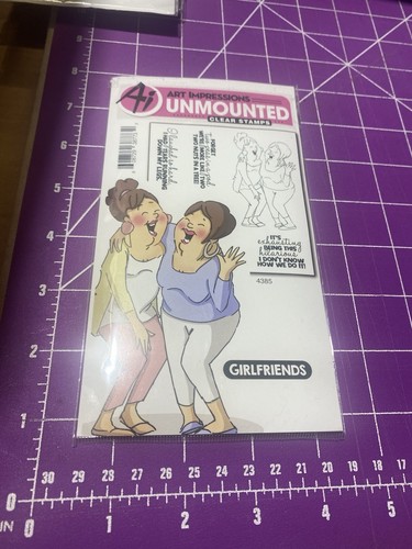 Art Impressions Girlfriends Laughing Clear Stamps 4385